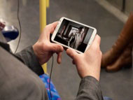 watching video on phone while traveling on a train